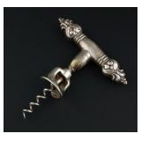 Sterling Silver Ornate Handle Corkscrew