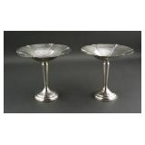 (2) Watson Lotus Sterling Silver Compotes