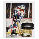 Original Hockey Illustration by Frank Saso