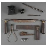 Vintage Wood Crate with Assorted Antique Tools