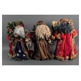 (3) Santa Claus Christmas Tree Toppers