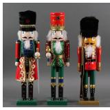 (3) Large Wooden Christmas Nutcrackers