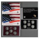 (3) US Mint Silver Proof Sets 2010 & 2012