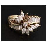 10K Gold Cluster Ring