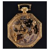 Vintage Colibri Skeleton Pocket Watch