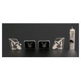 Playboy Bunny Cufflinks & Whistle Pendant