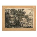 Vintage Ruisdael "The Cottage" Etching