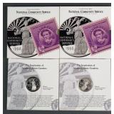 (2) 1996 National Community Service Silver Dollars