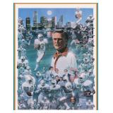 Paul Miller Signed Miami Dolphins Print 1986