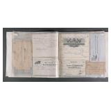 Antique Receipts & Documents 1854-1944