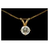 Diamond pendant on a 14K Gold Chain