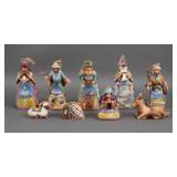 (9) Jim Shore Heartwood Creek Nativity Ornaments