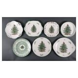 (7) Spode Christmas Tree Serving Pieces
