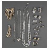 Vintage Silver-tone Brooch and Earring Lot