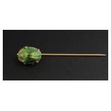 Victorian Egyptian Revival Real Scarab Stick Pin