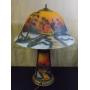 Pittsburgh Type Reverse Painted Table Lamp