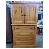 Solid Wood Armoire Style Dresser