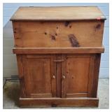 Primitive Pine Dough Box Cabinet