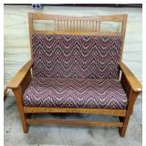 Mission Style Oak Loveseat