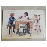 The Tea Party Singer Sewing Machine Tin Sign