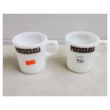 Pair of 2 Pyrex Pondarosa Glass Mugs
