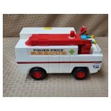 1974 Fisher Price Rescue Fire Truck & Figure