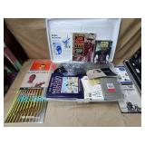 Tote of Military Books, History Books, Electronics