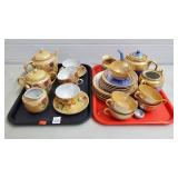 Lot of 2 Vtg Japanese PorcelainLusterware Tea Sets
