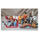 Large Holiday Decor Lot - Halloween, Xmas Figurine