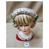 Napco Christmas Lady Head Vase