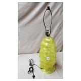Mid-Century Modern Yellow Textured Glass Lamp
