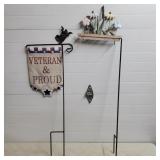 Lot of Garden Flag Stands "Veteran & Proud"