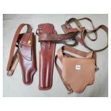 Lot of Vtg Leather Thompson Center Arms Holsters