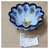 Vtg Hand Painted Vestal Alcobocca Portugal Bowl