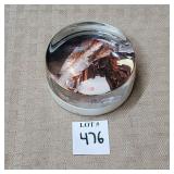 Palmerton Train Depot Glass Paperweight