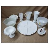 Grouping of Vintage Milk Glass Pcs