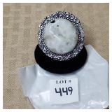 Rainbow Moonstone Ring Size 9