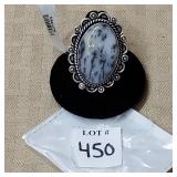 Dendritic Opal Ring Size 8