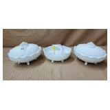 (3) Fenton Hobnail Milk Glass Pcs