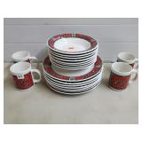 Lot of Gibson Coca Cola Mugs & Plates Dishware