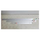 Lot of Assorted Metal Empire Yard Sticks