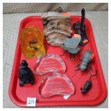 Assorted Decorative Items & Cast Iron Figures