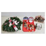 Coca Cola Xmas Wreath, Coca Cola Figurines,