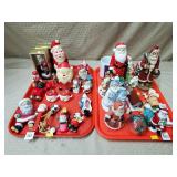 Large Lot of Assorted Vintage Santa Decorations