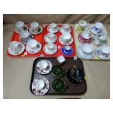 Large Lot of Assorted Tea Cups & Saucers
