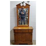 YoungRepublic SolidMaple Hallway Cabinet w/ Mirror