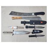 Knives & Machetes Lot as is