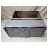 Primitive Wood Crate & Vintage Metal Storage Box