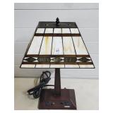 Mission Style Stained Glass Desk Lamp