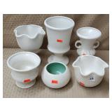 Ceramic White Textured White Pottery Planters